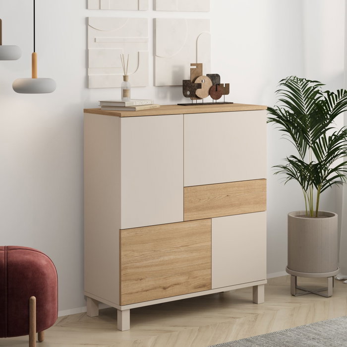 Hanah Home Armario Multiusos Mood - MD3-CS Arena y Roble Hanah Home Armario Multiusos Mood - MD3-CS Arena y Roble